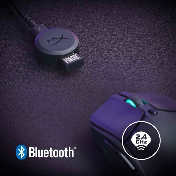 Миша HyperX Pulsefire Haste 2, RGB, USB-A/WL/BT, чорний (6N0B0AA) 363698 фото
