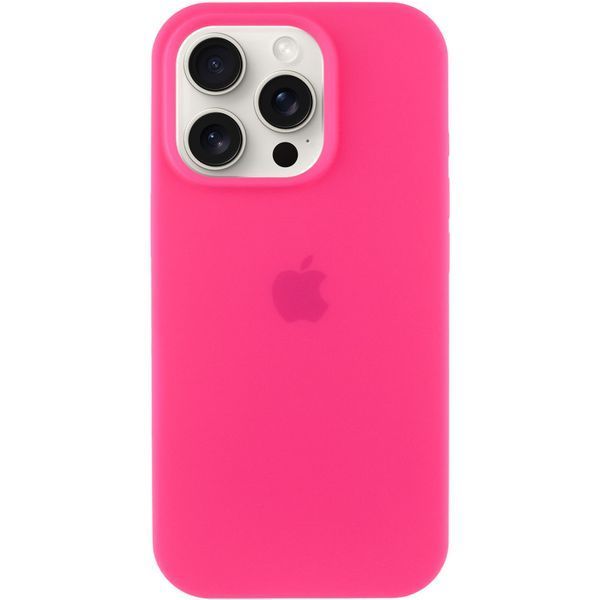 Чохол Silicone Case Full Protective (AA) для Apple iPhone 15 Pro (6.1") Рожевий / Barbie pink 276727 фото