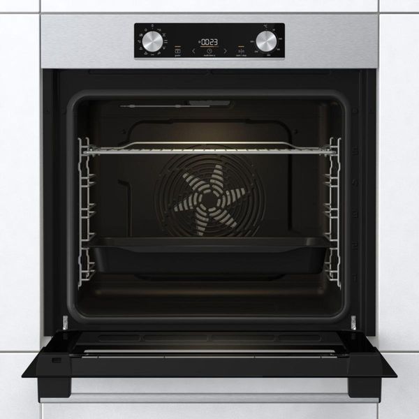 Духова шафа Gorenje електрична, 77л, A+, дисплей, нерж (BO6735E02X) 363064 фото
