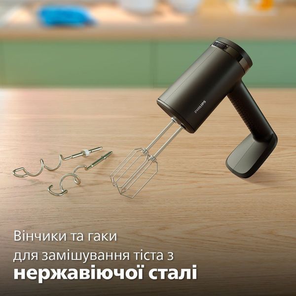 Міксер Philips ручний 5000 series 500Вт, насадки-4, турборежим, чорний (HR3781/00) 363222 фото
