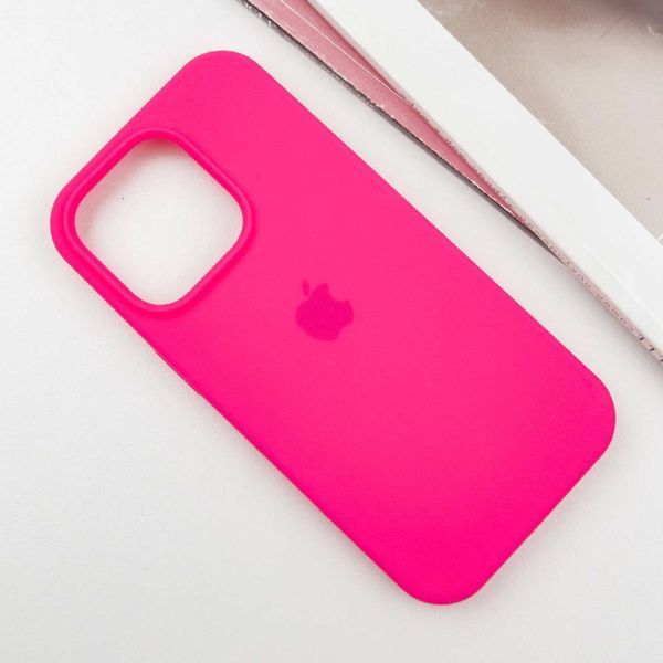 Чохол Silicone Case Full Protective (AA) для Apple iPhone 15 Pro (6.1") Рожевий / Barbie pink 276727 фото