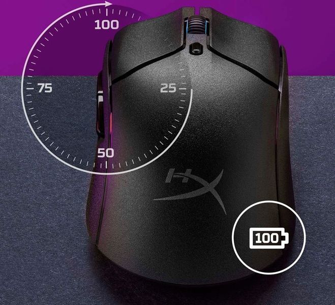 Миша HyperX Pulsefire Haste 2, RGB, USB-A/WL/BT, чорний (6N0B0AA) 363698 фото