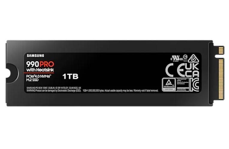 Твердотільний запам&rsquo;ятовувальний пристрій накопичувач (SSD) G4 M.2 NVME 1TB W/HS 990 PRO MZ-V9P1T0CW SAMSUNG 292453 фото