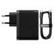 Зарядний Пристрій Baseus GaN5 Pro Fast Charger C+U 100W (Cable Type-C to Type-C 100W(20V/5A) 1m) CCGP090201 Black 268158 фото 3
