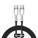 Кабель Baseus Cafule Metal Type-C To Type-C 100W (CATJK-C01) Black 1m 244388 фото 6