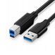 Кабель UGREEN US210 USB 3.0 AM to BM Print Cable 1m (30753) Black 314324 фото 1