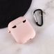 Силіконовий футляр з мікрофіброю для навушників Airpods 1/2 Рожевий / Pink Sand 202000 фото 4