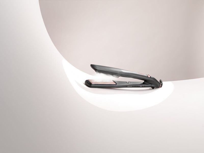 Випрямляч Babyliss Steam Lux Styler, 56Вт, темп.режимов-5, 170-210 &deg;C, термо килимок, кераміка, чорний 389720 фото