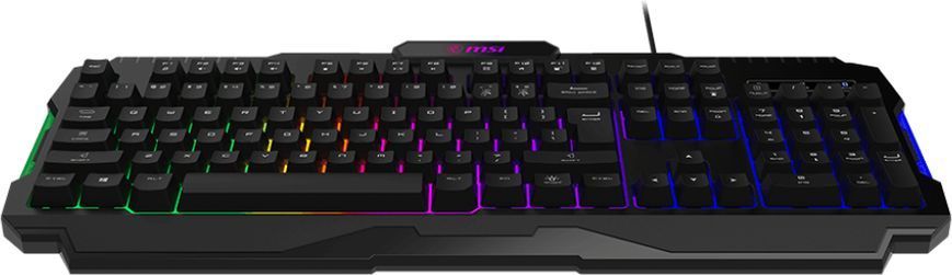 Клавіатура мембранна MSI FORGE GK100 104key, USB-A, EN/UKR/RU, ColorLED, чорний (S11-04UA221-HH9) 372552 фото