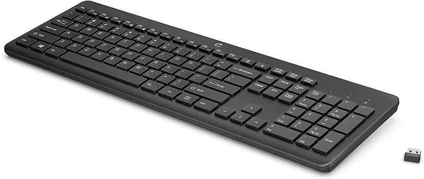 Клавіатура мембранна HP 230, 106key, WL, EN/UK, чорний (3L1E7AA) 365347 фото