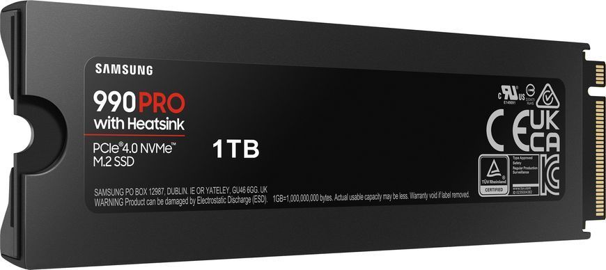 Твердотільний запам&rsquo;ятовувальний пристрій накопичувач (SSD) G4 M.2 NVME 1TB W/HS 990 PRO MZ-V9P1T0CW SAMSUNG 292453 фото