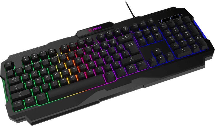 Клавіатура мембранна MSI FORGE GK100 104key, USB-A, EN/UKR/RU, ColorLED, чорний (S11-04UA221-HH9) 372552 фото