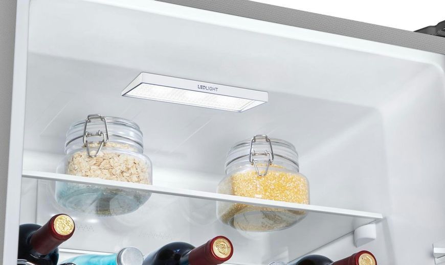 Холодильник Gorenje з нижн. мороз. камерою, 185х60х60см, 2 дв., Х- 207л, М- 93л, A++, NoFrost Plus, Fresh zone, Зовн. Диспл, сірий (N619EAXL4) 375730 фото