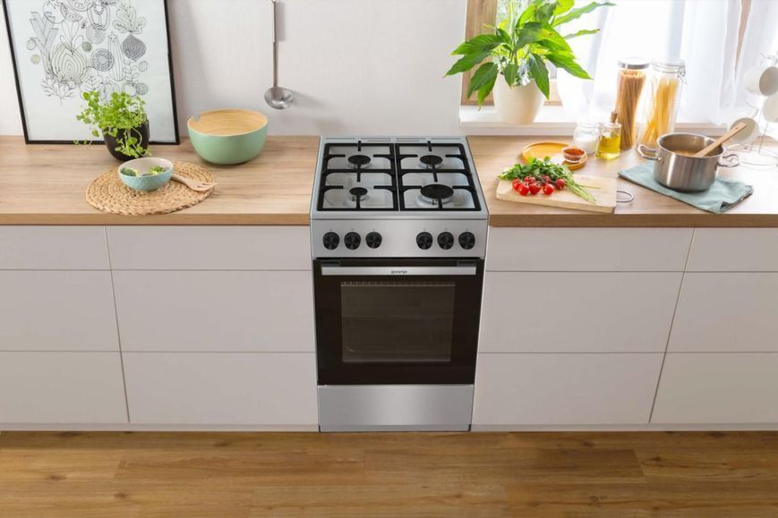Плита Gorenje газова, 70л, 50x60см, чавун, нерж (GG5A11XF) 374965 фото