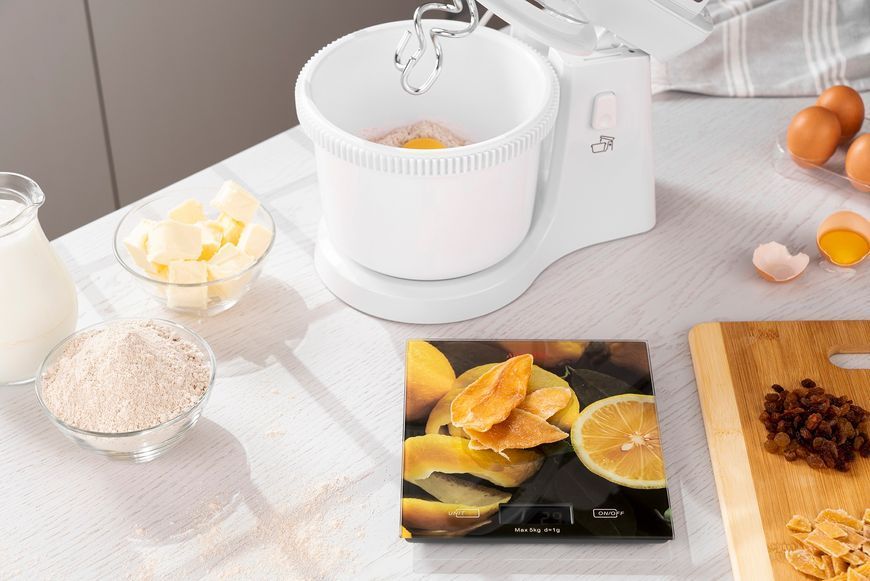 Ваги Ardesto кухонні Lemon, 5кг, AAAx2 в комплекті, скло, багатокольоровий (SCK-893LEMON) 368833 фото