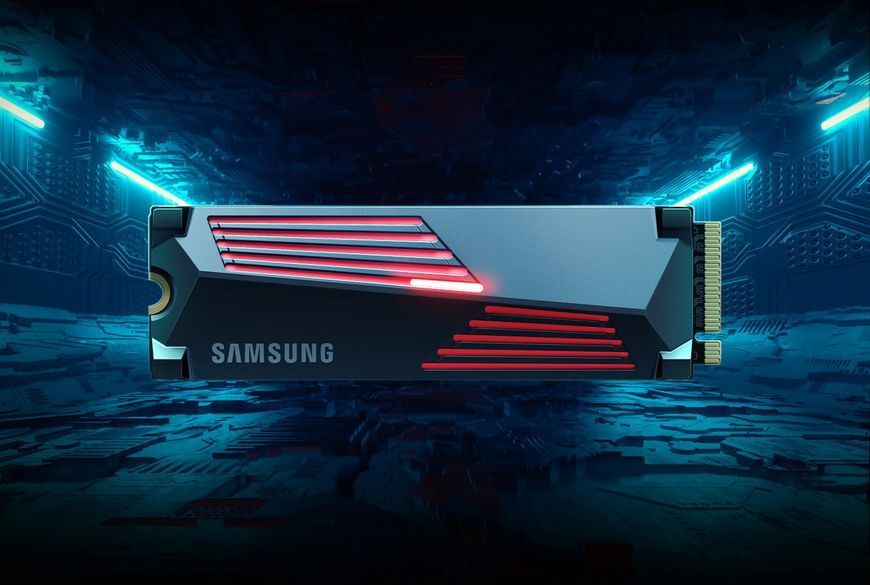 Твердотільний запам&rsquo;ятовувальний пристрій накопичувач (SSD) G4 M.2 NVME 1TB W/HS 990 PRO MZ-V9P1T0CW SAMSUNG 292453 фото