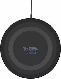 Бездротовий зарядний пристрій Yogee Wireless Charger Transmitter PU Leather Black 127288 фото