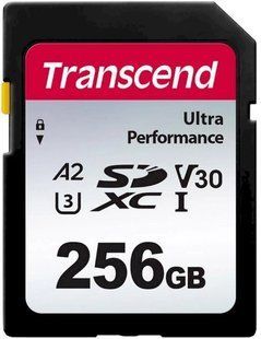 Карта пам'яті Transcend SD 256GB C10 UHS-I U3 A2 R160/W90MB/s 4K (TS256GSDC340S) 371732 фото