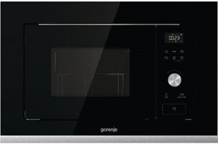 Мікрохвильова піч Gorenje вбудовувана, 20л, електр. управл., 800Вт, гриль, дисплей, чорний (BMX201AG1BG) 373751 фото