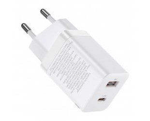 Зарядний Пристрій Baseus Super Si Pro Quick Charger Type-C+USB 30W CCSUPP-E02 White 241478 фото