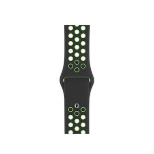 Ремінець Apple Watch Nike Sport Band 40mm/38mm Black / Lime Blast (MXQW2) 264924 фото