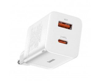 Зарядний Пристрій Baseus Super Si Pro Quick Charger Type-C+USB 30W CCSUPP-E02 White 241478 фото