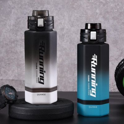 Пляшка для води Xiaomi Quange Large Capacity Tritan Water Cup 760ml (6972229764770) Black/White 284061 фото