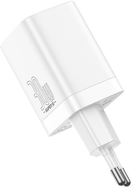 Зарядний Пристрій Baseus Super Si Pro Quick Charger Type-C+USB 30W CCSUPP-E02 White 241478 фото
