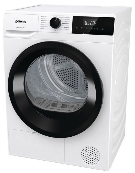 Сушильна машина Gorenje конденсаційна, 8кг, А++, 60см, дисплей, білий (DHNE82) 375103 фото