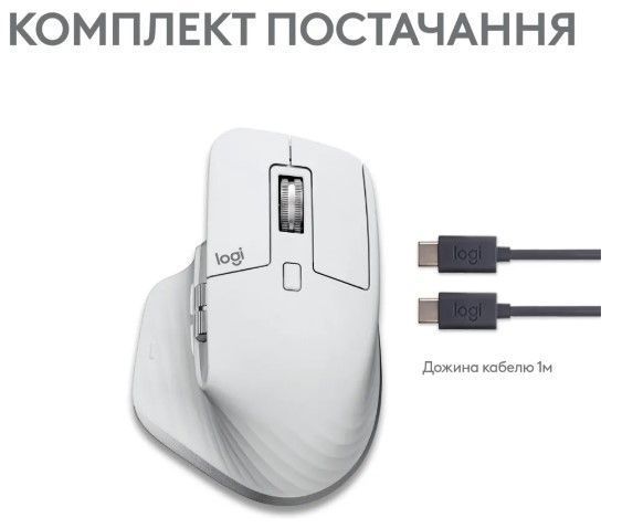 Миша LOGITECH MX Master 3S For Mac Performance Wireless, Pale Grey (910-006572) 306833 фото