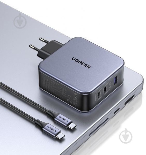 Мережевий Зарядний пристрій UGREEN CD289 GaN Fast Charger 140W With Cable (90549) 280605 фото