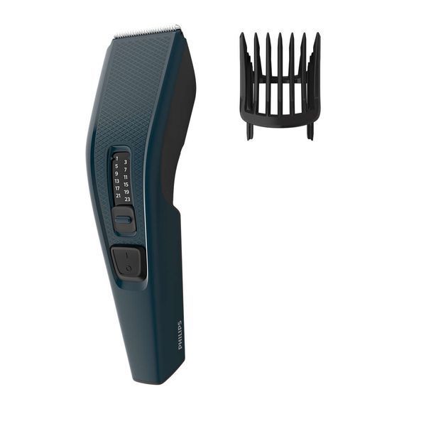 Машинка для стриження Philips Series 3000, від мережі, роторний мотор, насадок-1, сталь, синій (HC3505/15) 367365 фото