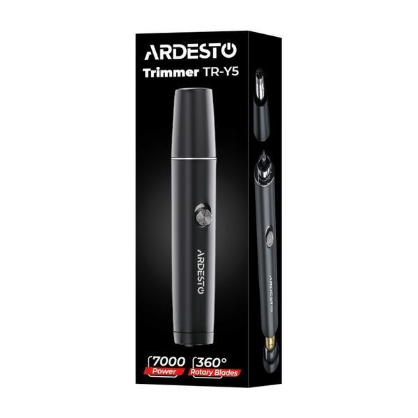 Тример Ardesto TR-Y5, для носа і вух, 1хААА, сталь, чорний 371726 фото