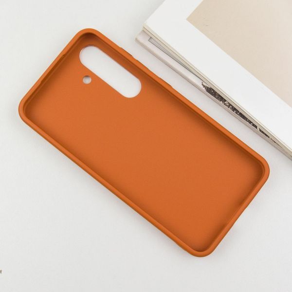 TPU чохол Bonbon Metal Style для Samsung Galaxy S24 Помаранчевий / Papaya 284974 фото