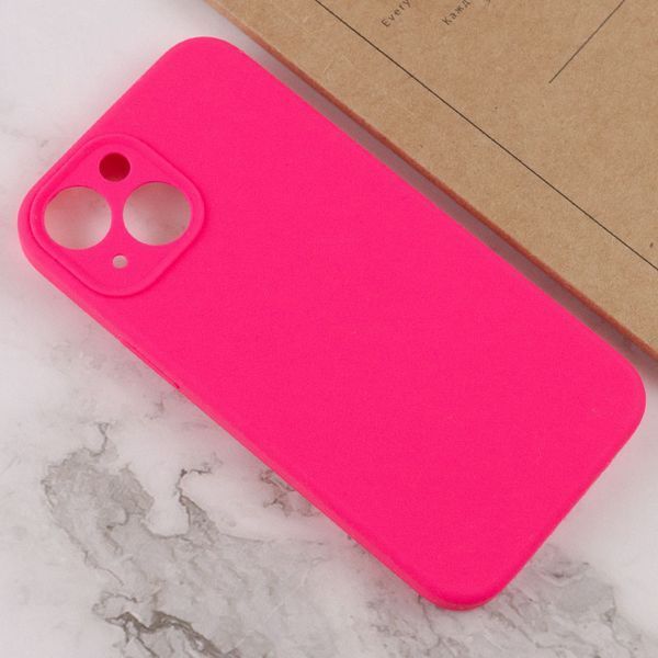 Чехол Silicone Case Full Camera Protective (AA) NO LOGO для Apple iPhone 13 (6.1") Розовый / Barbie pink 288676 фото