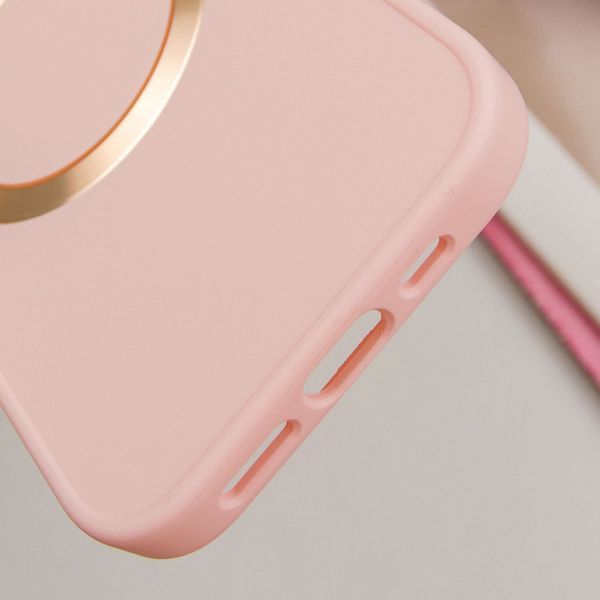 TPU чохол Bonbon Metal Style with MagSafe для Apple iPhone 16 (6.1") Рожевий / Light Pink 322897 фото