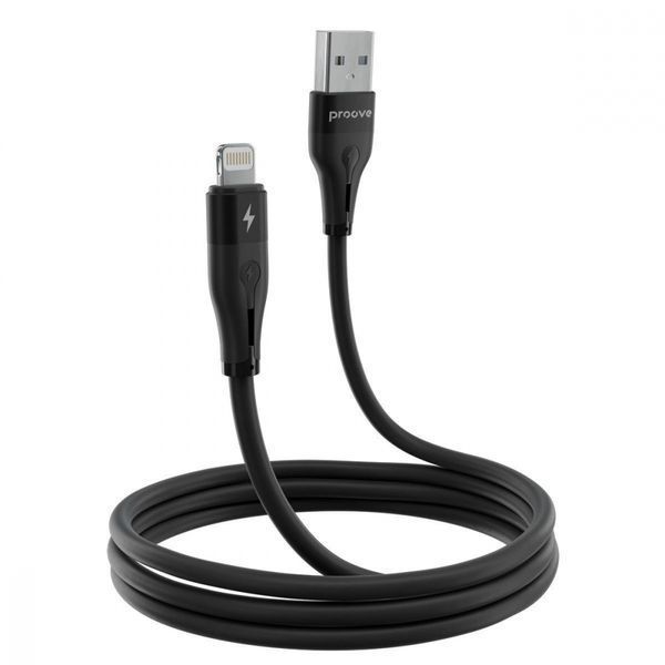 Кабель Proove Soft Silicone Lightning 2.4A (1m) (CCSO20001101) Black 316265 фото