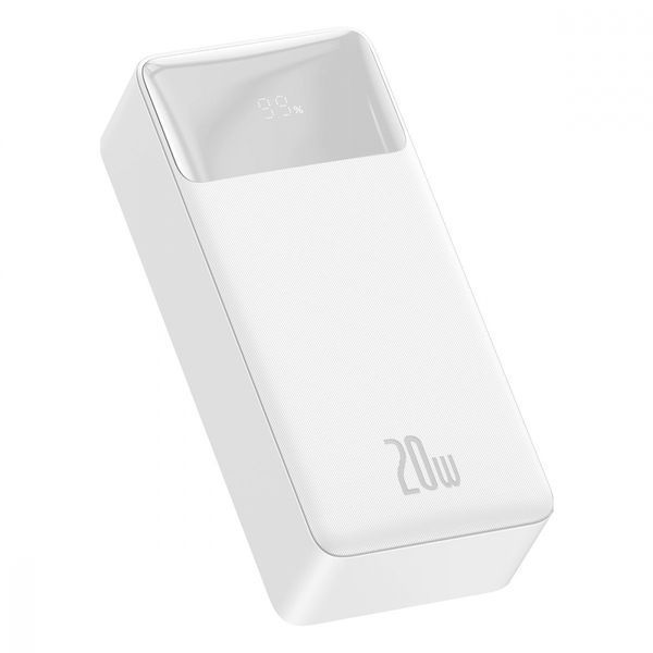 Портативна батарея Baseus 30000mAh 20W Display (PPBD050402) White 271359 фото