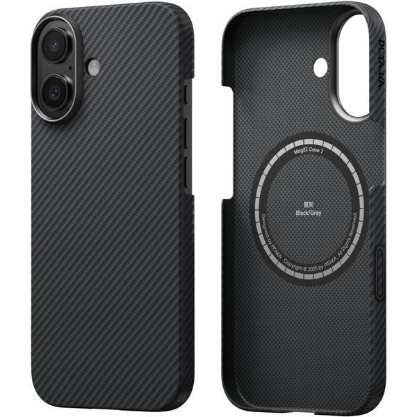 Чохол-накладка iPhone 17 Pitaka Ultra-Slim Case With PitaTap 600D Black/Grey Twill (KI1701) 396967 фото