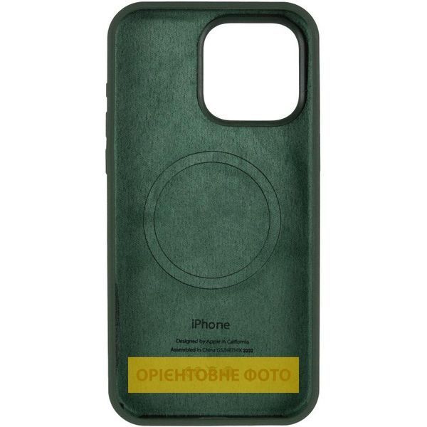 Чохол Silicone Case (AA) Logo with MagSafe для Apple iPhone 17 (6.3") Зелений / Cyprus Green 392997 фото