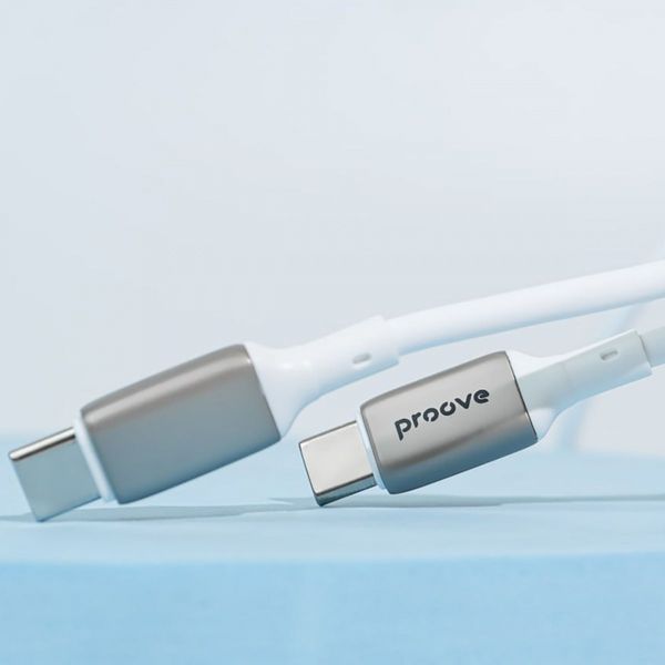 Кабель Proove Flex Metal Type-C to Type-C 60w (1m) (CCFM60002202) White 283056 фото