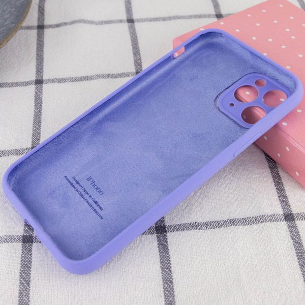 Чохол Silicone Case Full Camera Protective (AA) для Apple iPhone 12 Pro Max (6.7") Бузковий / Dasheen 217213 фото