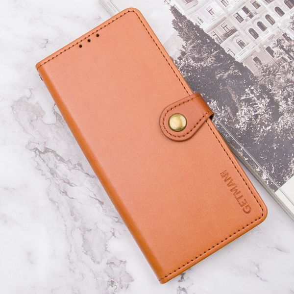 Шкіряний чохол книжка GETMAN Gallant (PU) для Samsung Galaxy S24 Коричневий 284398 фото