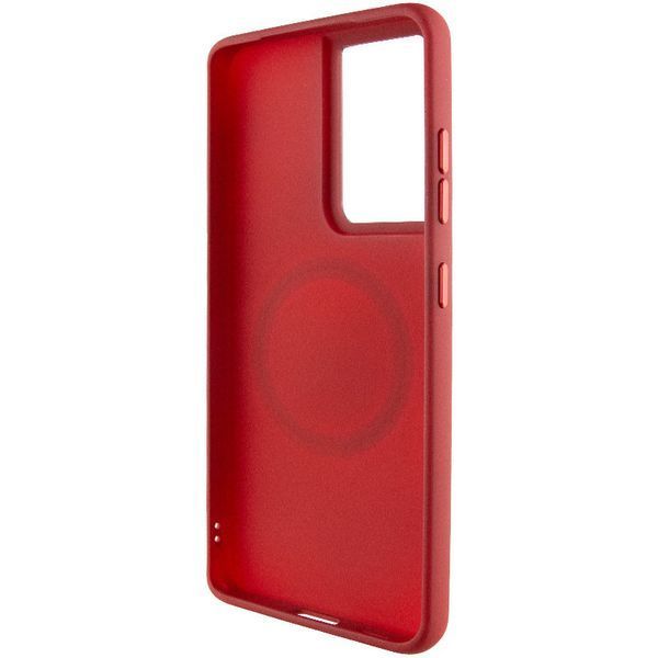 TPU чохол Bonbon Metal Style with MagSafe для Samsung Galaxy S24 Ultra Червоний / Red 283974 фото