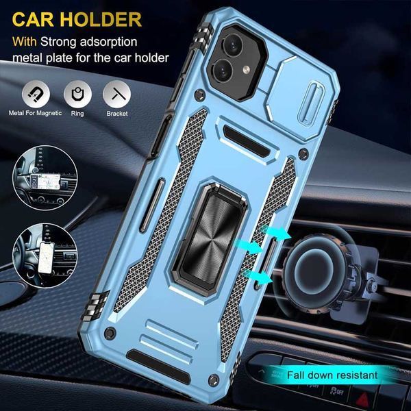 Ударостійкий чохол Camshield Army Ring для Samsung Galaxy A05 Блакитний / Light Blue 283623 фото