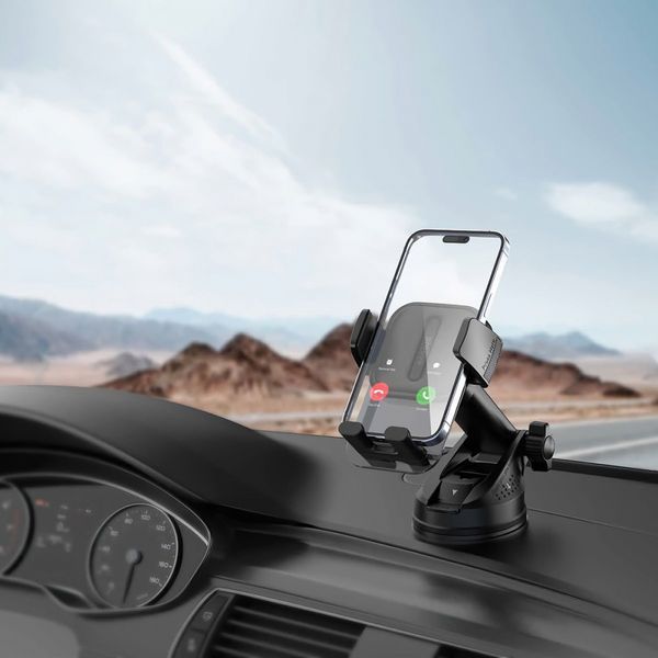 Автомобільний тримач Proove Crystal Clamp Suction Type Car Mount (CHCS00000001) Black 287058 фото
