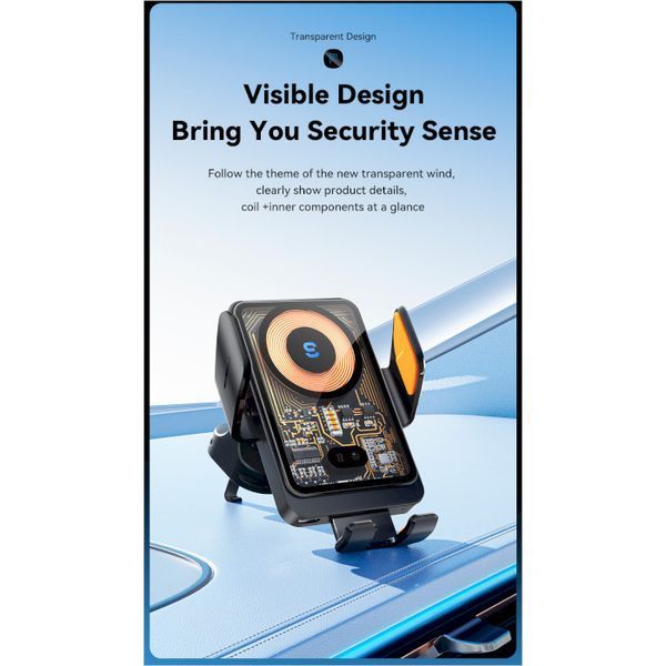 Автомобільний тримач ESSAGER Junyi 15W Wireless Phone Holder for Car (Air Outlet Type) (EZJWX-JY01-Z) 315750 фото