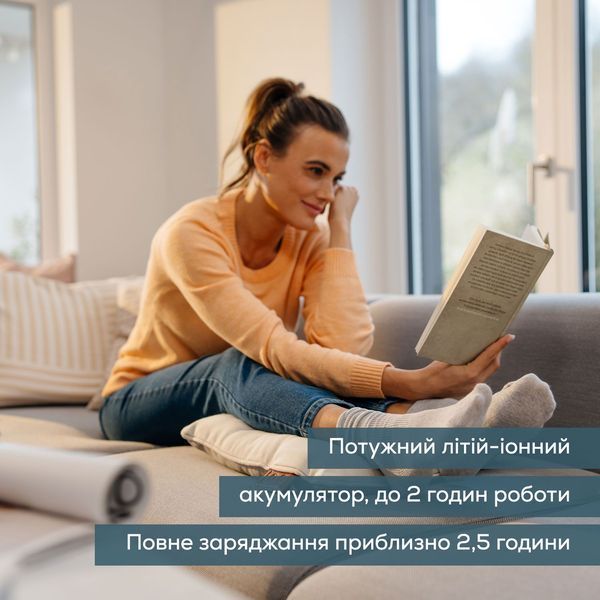 Масажна подушка Beurer для плечей, шиї, спини, ніг, літій- іонний акум., вага - 1,85кг, змінний чохол, бежевий (MG_139_BEIGE) 370313 фото