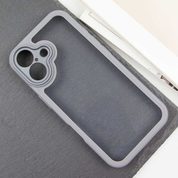 TPU чохол Transparent + Colour 1,5mm для Apple iPhone 16 (6.1") Grey 346577 фото