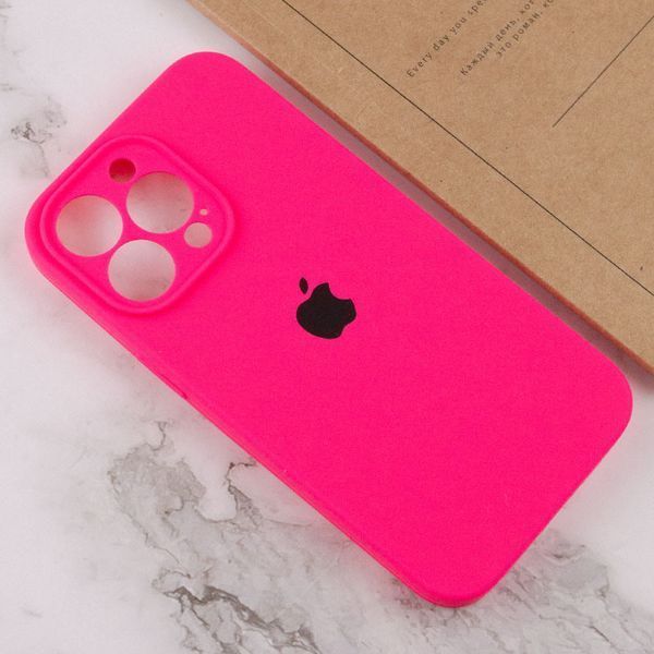 Чохол Silicone Case Full Camera Protective (AA) для Apple iPhone 15 Pro (6.1") Рожевий / Barbie pink 280222 фото